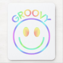 Groovy Smiley Face Mouse Pad