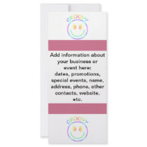 Groovy Smiley Face Rack Card