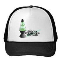 Groovy St Patrick's Day Man hats