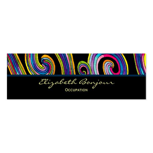 Groovy Swirls ~ Business Card / Calling Card (front side)