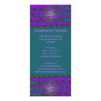 groovy teal purple rack cards