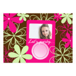 Groovy Teen Girl Birthday Party Photo Invitation invitations