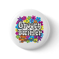 Groovy Twirler Pinback Buttons