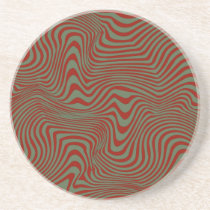 Groovy Undulating Stripes Coaster coasters