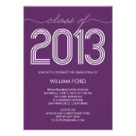 Groovy Year Graduation Invitation - Purple invitations