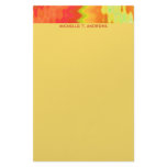 groovy yellow orange stationery paper