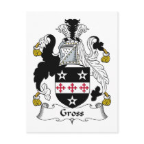 Gross Family Crest postcards by coatsofarms Gross Family Crest postcards
