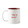"Gross" vs. "Super Delicious" Coffee Mug
