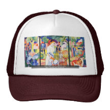 Großer Zoological Garden Triptych By Macke August Hat