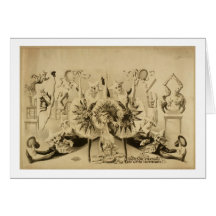 Grotesque Gyrations by Gifted Eccentriques Retro T Card