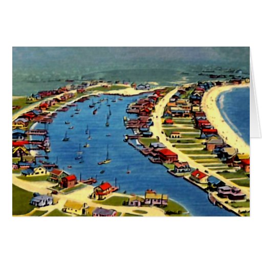 Groton Connecticut Birdseye View of Long Point Greeting Card