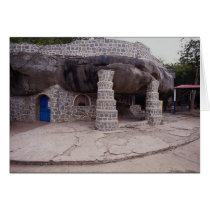 Grotto Shrine of Mariel, visitation of Virgin Mary Greeting Card