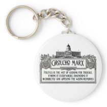Groucho Marx on Politics Keychain
