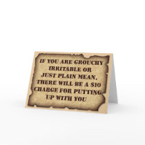 Grouchy Greeting Card by pdffun Grouchy Greeting Card