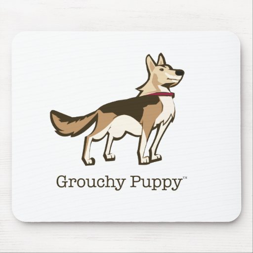 Grouchy Puppy Mousepad