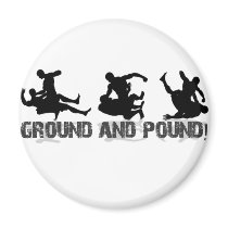 Ground and Pound Line magnets by gematix Ground and Pound Line magnets