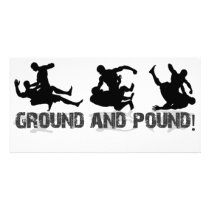 Ground and Pound Line Personalized Photo Card