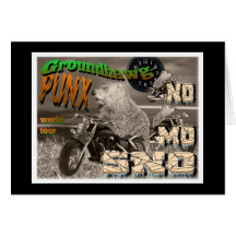 Groundhawg PUNX Happy Groundhog Day Cards