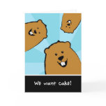 Groundhog Day Birthday Card Searching for Cake