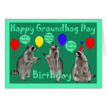 Groundhog Day Birthday Greeting Card