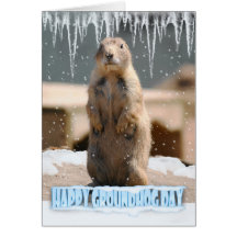 Groundhog Day Card, Happy Groundhog Day