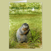 Groundhog Day greeting card cards