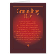 Groundhog Day greeting card