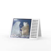 Groundhog Day Ice Sculpture Greeting Cards
