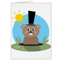 Groundhog Greeting Card