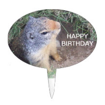 Groundhog Happy Birthday Cake Topper