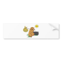 Groundhog Runs Away Bumper Stickers