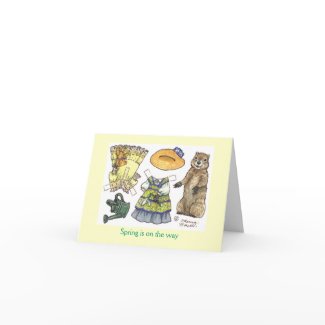 Groundhog's Day paper doll card card