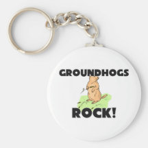 Groundhogs Rock Key Chain