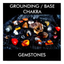 grounding crystas, GROUNDING / BASE CHAKRA , GE... posters