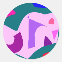 Group Canteen River Classroom Cafeteria Round Sticker