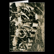Group of boys feeding calves cards