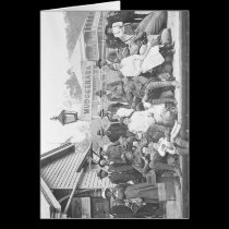 Group of people including soldiers at Mudgeeraba cards