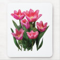 Group of Pink Tulips mousepad