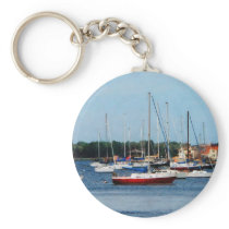 Group of Sailboats Newport RI Keychains