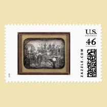 Group of Twenty-three Miners at Sluice [ca. 1852] stamps