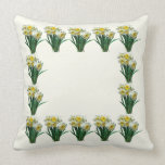 Group of White Daffodils Pillow