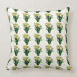 Group of White Daffodils Throw Pillows
