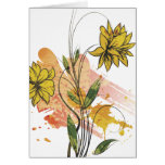 Group of Yellow WIld Flowers Card