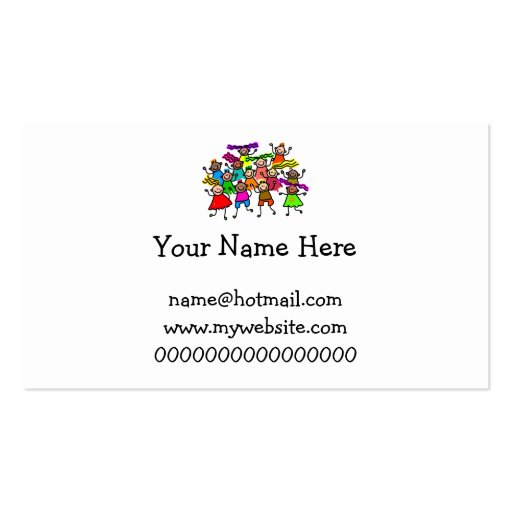 Group Photo Business Card Template (front side)