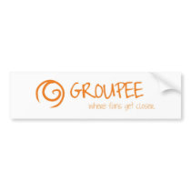 Groupee, Where Fans Get Closer Bumper Sticker bumper stickers by Groupee Groupee, Where Fans Get Closer Bumper Sticker bumper stickers