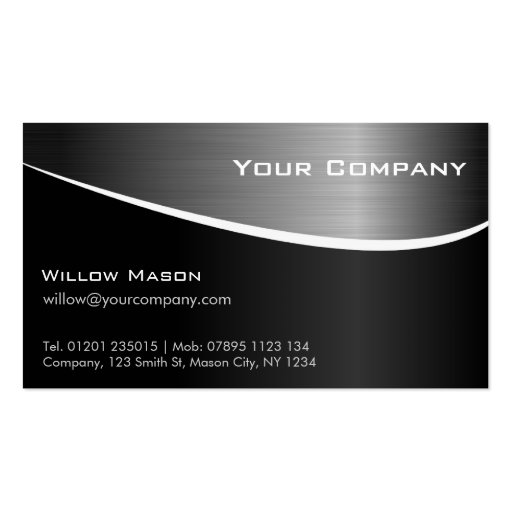 GROUPON Black Stainless Steel, Business Card