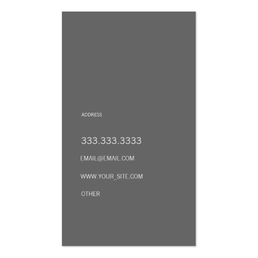 Groupon Modern Elegant Business Card (back side)