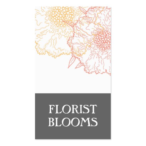 Groupon Modern Florist Business Card (front side)