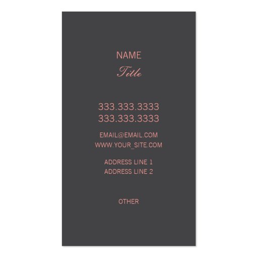 Groupon Modern Gray Business Card Template (back side)