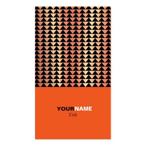 Groupon Modern Orange Business Card (front side)